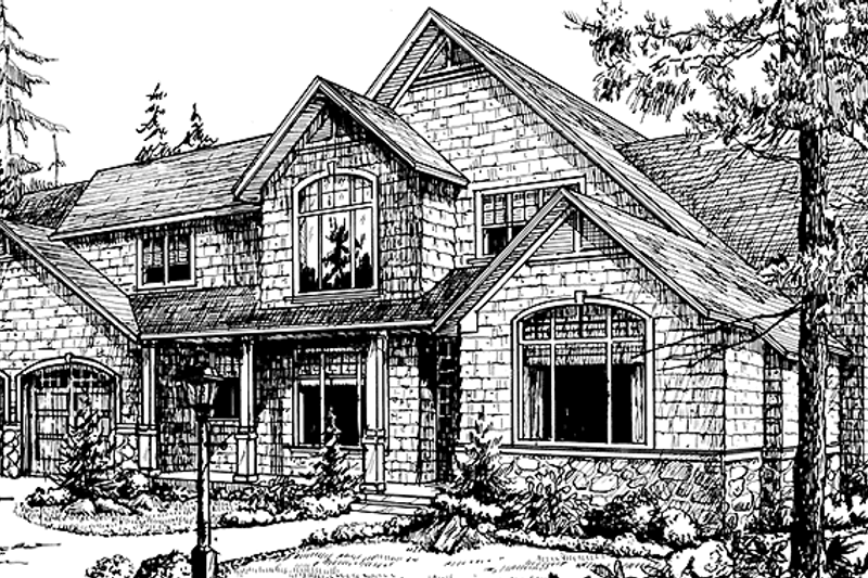 Home Plan - Country Exterior - Front Elevation Plan #966-64