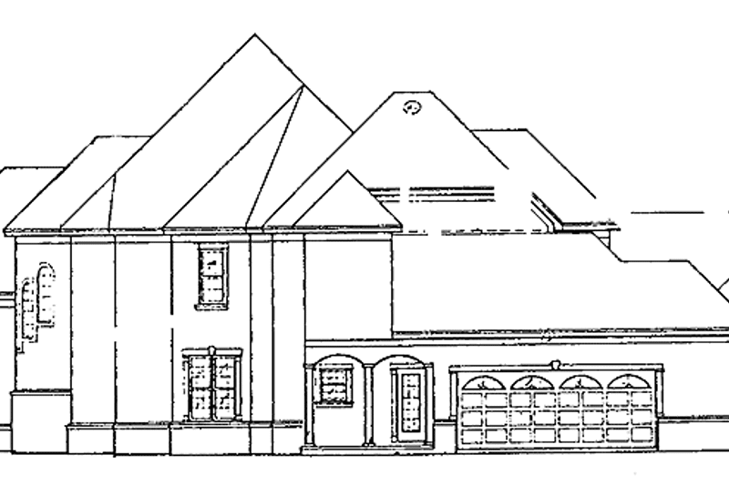 Dream House Plan - Exterior - Rear Elevation for European House Plan #952-79 - 4 bed, 3 bath