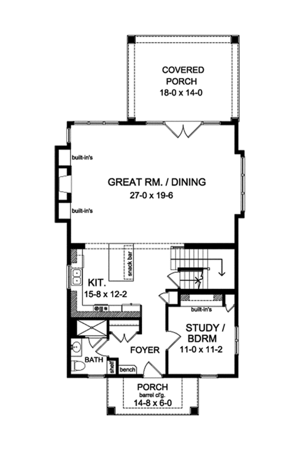 Home Plan - Colonial Floor Plan - Main Floor Plan #1010-127