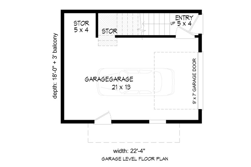 Dream House Plan - Floor Plan - Main Floor for Contemporary House Plan #932-461, 1 bath