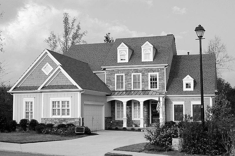 Home Plan - Exterior - Front Elevation 3 for Country House Plan #54-232 - 4 bed, 3.5 bath