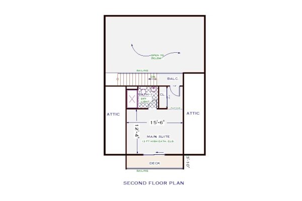 Home Plan - Cottage Floor Plan - Upper Floor Plan #3-346