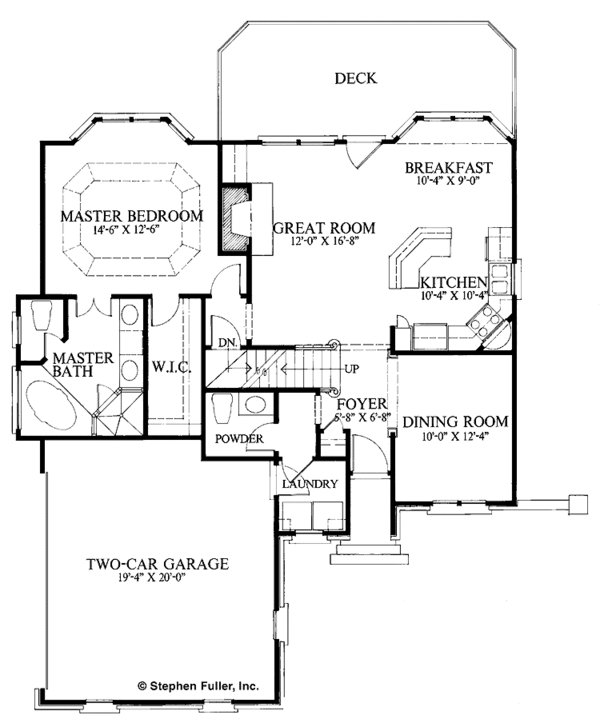 Dream House Plan - Traditional Floor Plan - Main Floor Plan #429-118