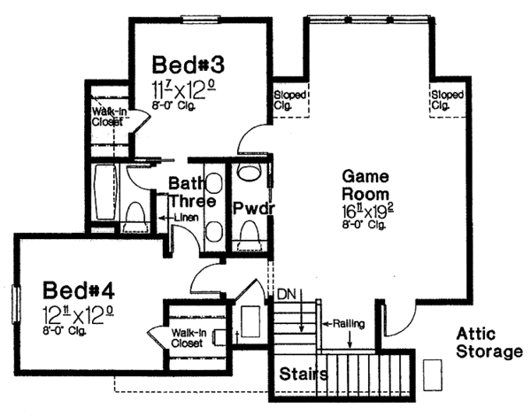 Dream House Plan - Country Floor Plan - Upper Floor Plan #310-1193