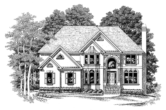 Exterior - Front Elevation 3 for Mediterranean House Plan #927-376 - 5 bed, 4.5 bath