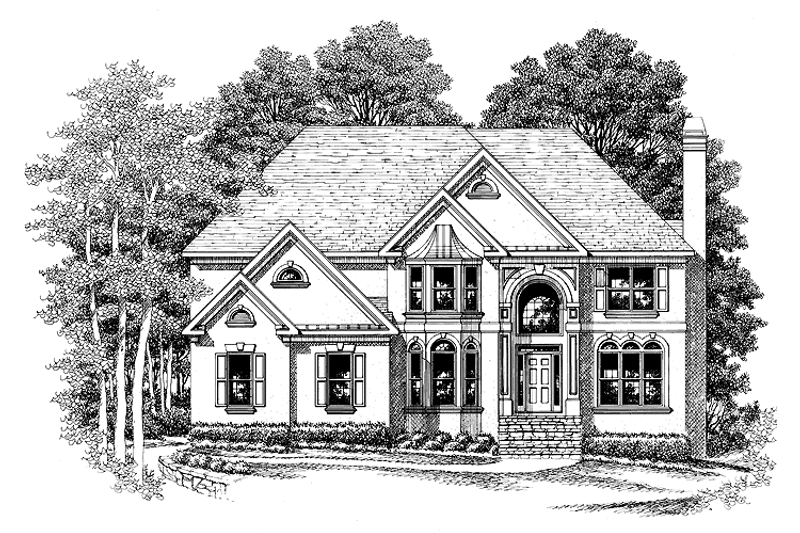 Home Plan - Exterior - Front Elevation 3 for Mediterranean House Plan #927-376 - 5 bed, 4.5 bath