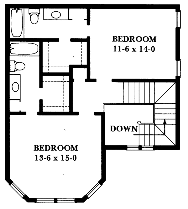 Architectural House Design - Victorian Floor Plan - Upper Floor Plan #1047-7