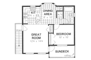 Traditional Style House Plan - 1 Beds 1 Baths 583 Sq/Ft Plan #18-4526 