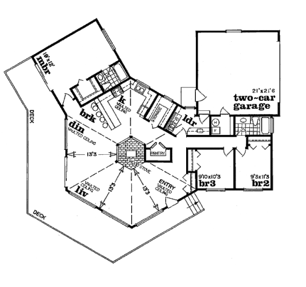 Modern Floor Plan - Main Floor Plan #47-602