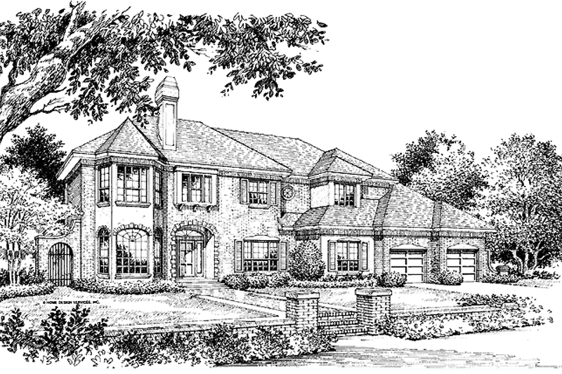 Architectural House Design - European Exterior - Front Elevation Plan #417-710