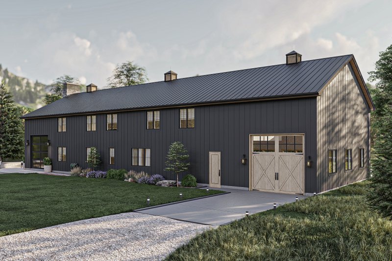 Home Plan - Exterior - Other Elevation 1 for Barndominium House Plan #455-569 - 6 bed, 4.5 bath