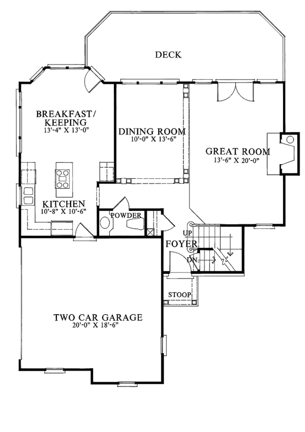 House Design - Country Floor Plan - Main Floor Plan #429-83