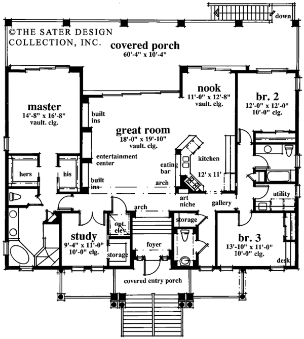 Country Floor Plan - Main Floor Plan #930-67