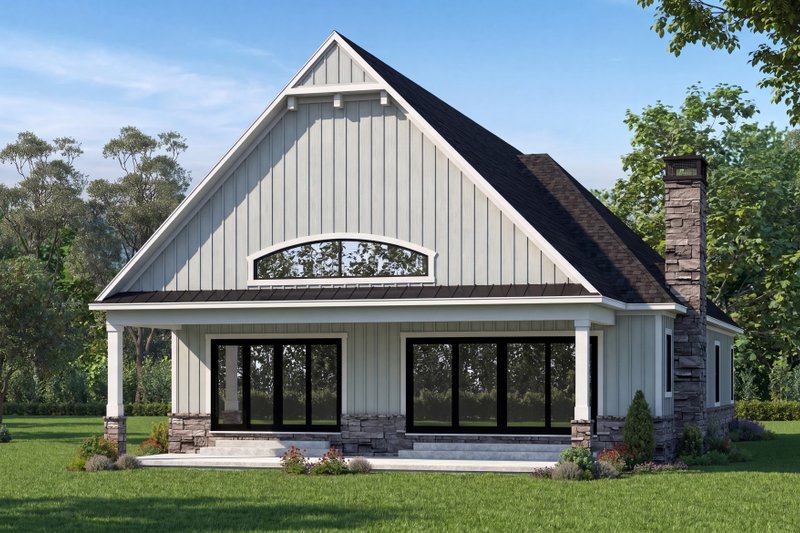 Home Plan - Exterior - Rear Elevation for Craftsman House Plan #1057-51 - 2 bed, 2.5 bath