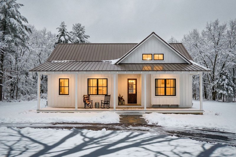 Architectural House Design - Farmhouse Exterior - Front Elevation Plan #1105-16