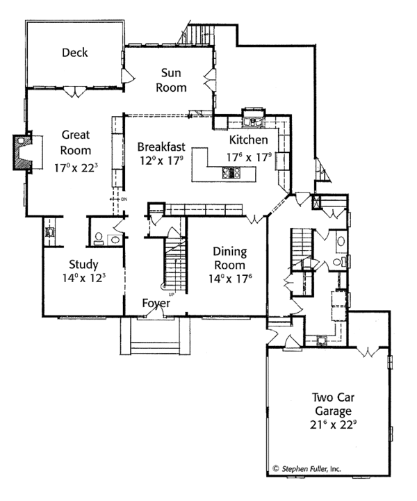 House Blueprint - European Floor Plan - Main Floor Plan #429-149