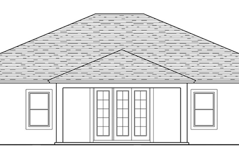 Dream House Plan - Exterior - Rear Elevation for Traditional House Plan #1058-118 - 3 bed, 2 bath