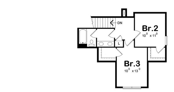 Craftsman Floor Plan - Upper Floor Plan #20-2261