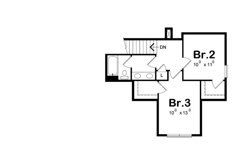 Dream House Plan - Floor Plan - Upper Floor for Craftsman House Plan #20-2261 - 3 bed, 2.5 bath