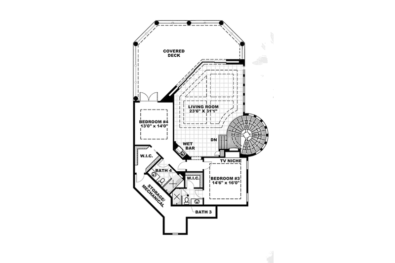 Home Plan - Floor Plan - Upper Floor for Mediterranean House Plan #1017-43 - 4 bed, 4.5 bath