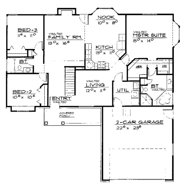 Home Plan - Contemporary Floor Plan - Main Floor Plan #308-249