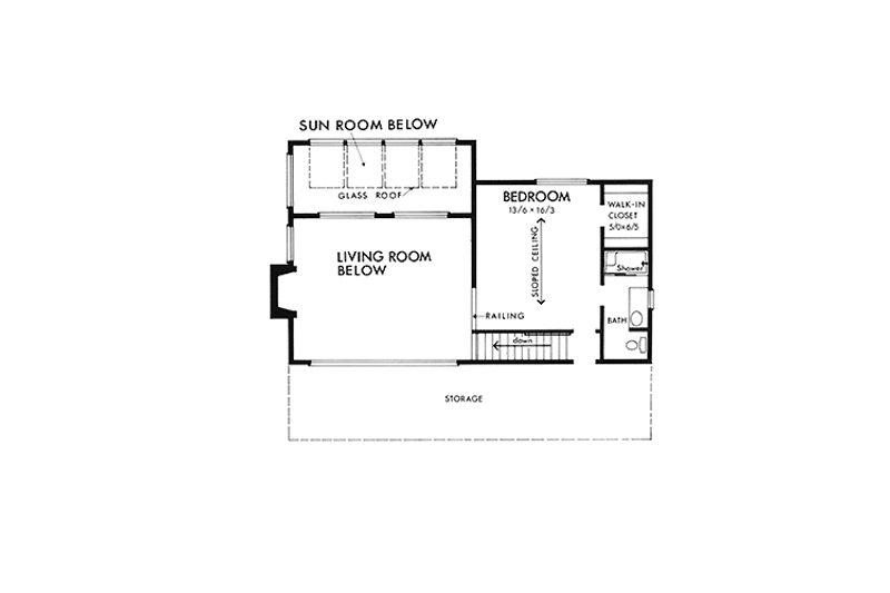 Home Plan - Floor Plan - Upper Floor for Prairie House Plan #320-1222 - 3 bed, 2 bath