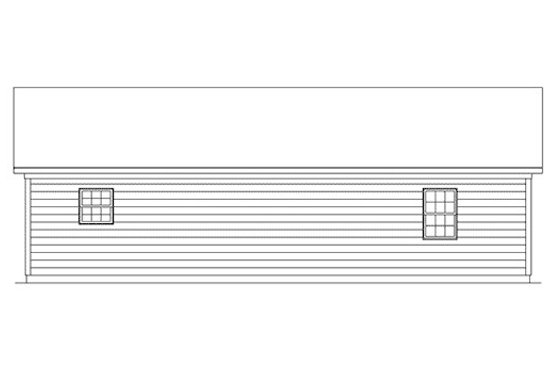 Exterior - Rear Elevation for Ranch House Plan #57-222 - 3 bed, 2 bath