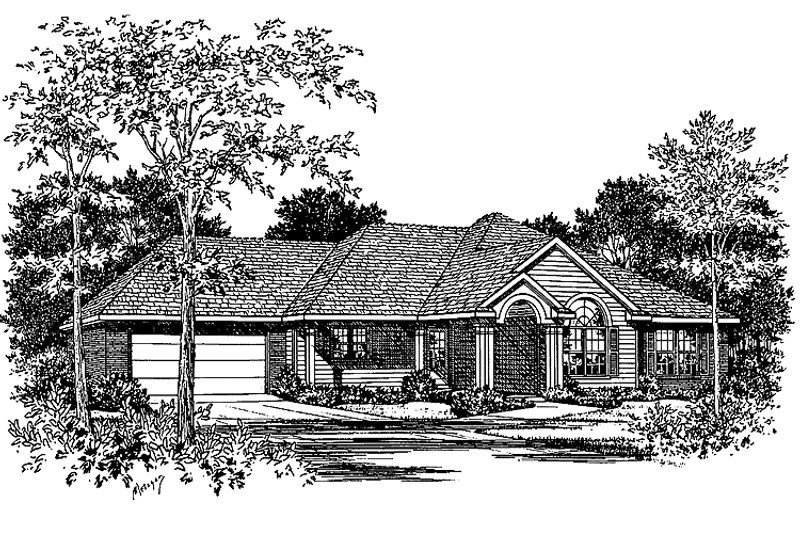 House Design - Ranch Exterior - Front Elevation Plan #15-369