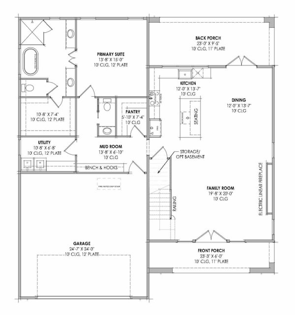Architectural House Design - Modern Floor Plan - Main Floor Plan #1096-178
