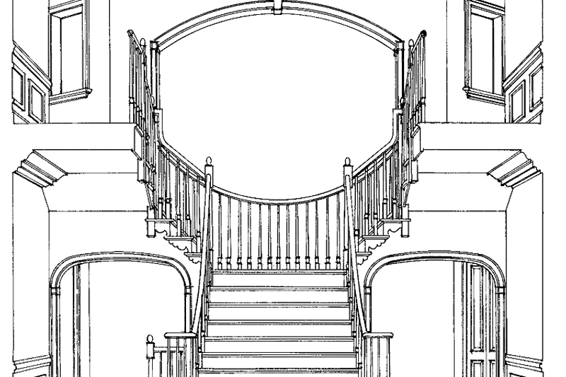 House Blueprint - Interior - Entry for Colonial House Plan #1016-55 - 5 bed, 3.5 bath