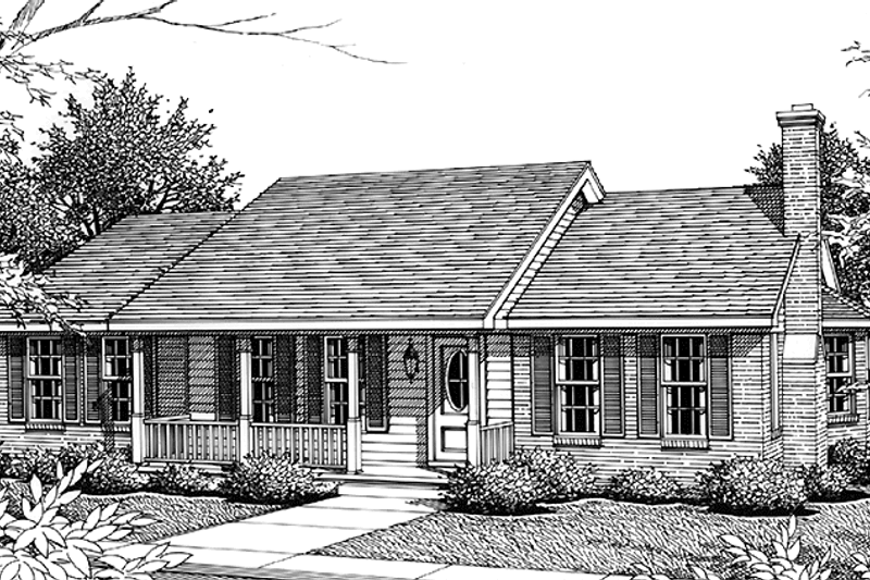 House Design - Country Exterior - Front Elevation Plan #406-9637