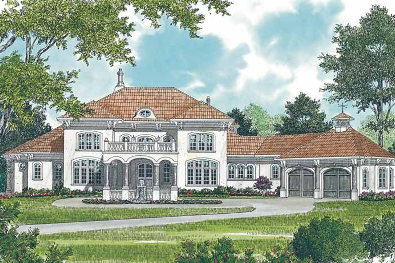 Architectural House Design - Mediterranean Exterior - Front Elevation Plan #453-440