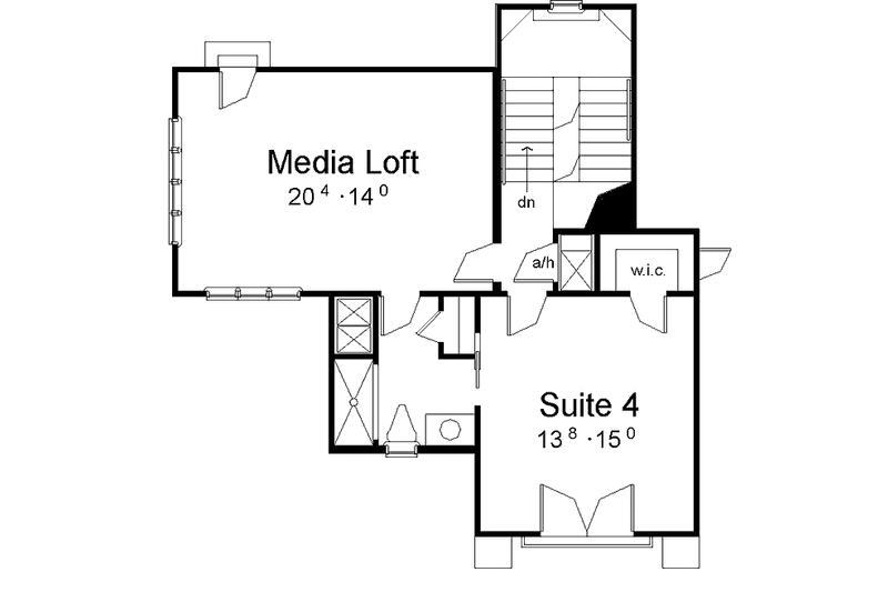 Dream House Plan - Floor Plan - Upper Floor for Mediterranean House Plan #1039-3 - 6 bed, 6 bath
