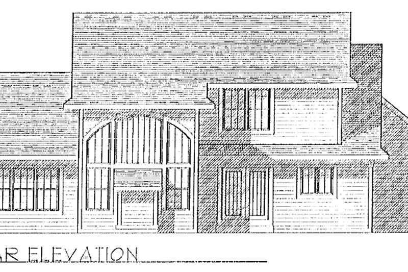 Architectural House Design - Exterior - Rear Elevation for Country House Plan #70-1305 - 3 bed, 2.5 bath