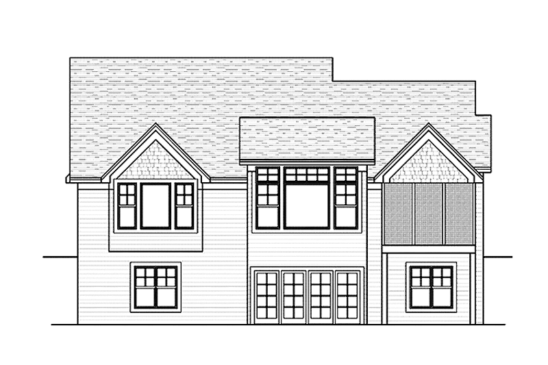 Home Plan - Exterior - Rear Elevation for Ranch House Plan #51-1062 - 3 bed, 2.5 bath