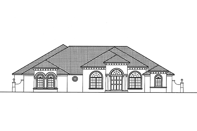 Architectural House Design - Mediterranean Exterior - Front Elevation Plan #999-126