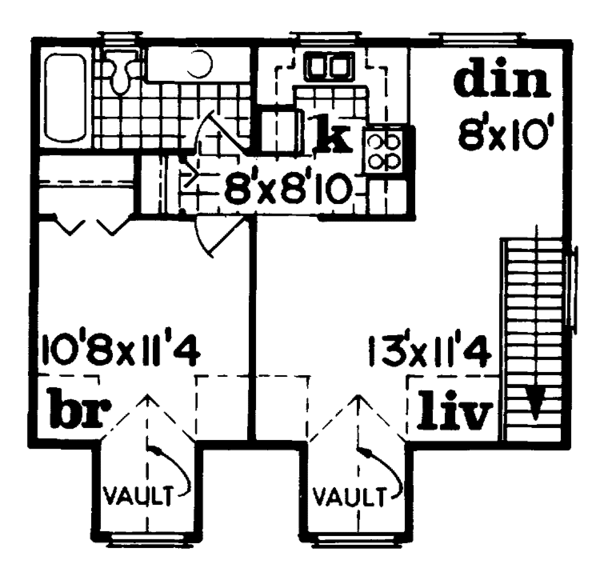 Architectural House Design - Floor Plan - Upper Floor Plan #47-1078