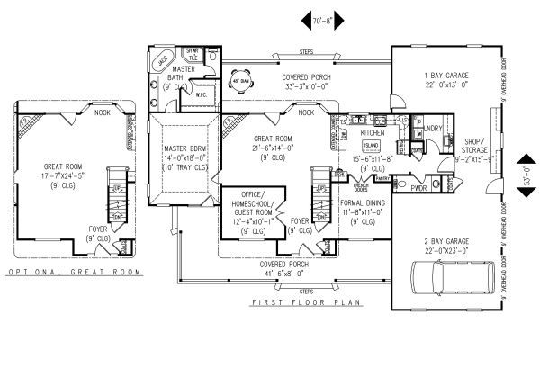 Country Floor Plan - Main Floor Plan #11-223
