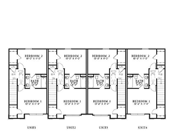 Architectural House Design - Traditional Floor Plan - Upper Floor Plan #17-3358