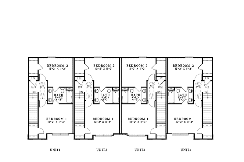 Home Plan - Floor Plan - Upper Floor for Traditional House Plan #17-3358 - 8 bed, 8 bath