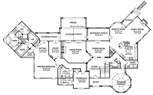 House Plan Design - Colonial Floor Plan - Main Floor Plan #952-138