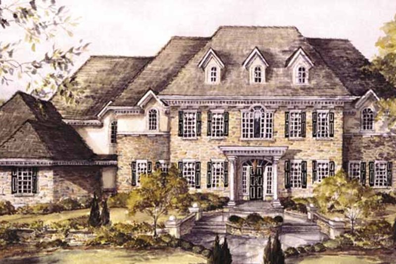 Dream House Plan - Classical Exterior - Front Elevation Plan #966-70