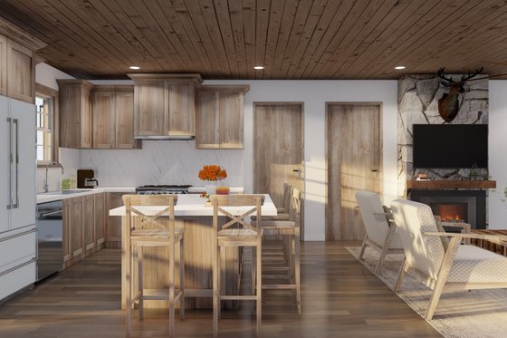 Interior - Kitchen 2 for Cabin House Plan #923-374 - 3 bed, 3.5 bath