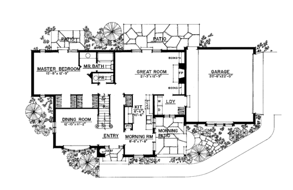 House Plan Design - Country Floor Plan - Main Floor Plan #1016-63