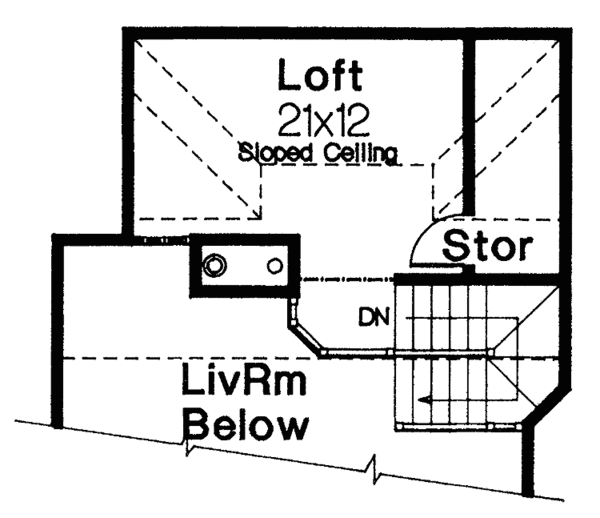 House Design - Traditional Floor Plan - Upper Floor Plan #310-1085