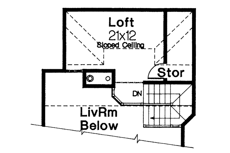 Home Plan - Floor Plan - Upper Floor for Traditional House Plan #310-1085 - 2 bed, 2 bath