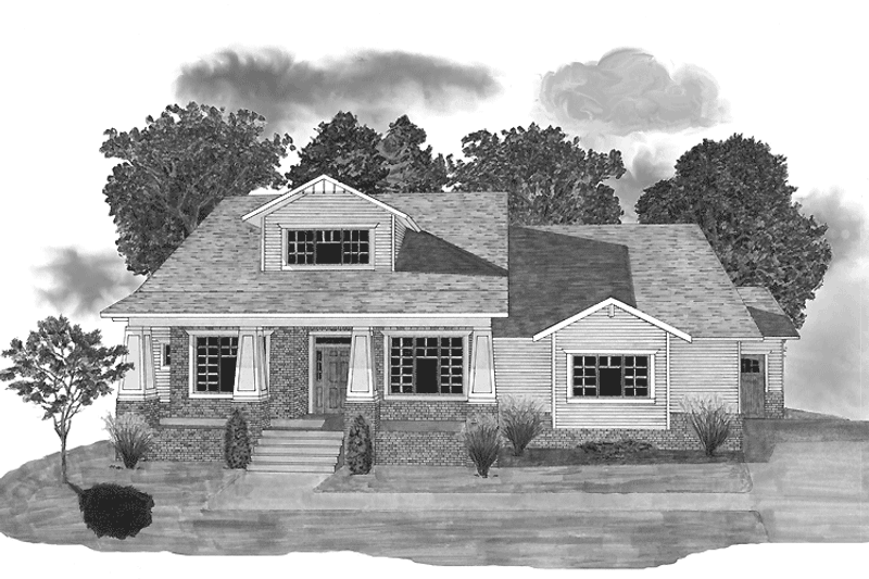 Dream House Plan - Exterior - Front Elevation 3 for Craftsman House Plan #950-3 - 2 bed, 2.5 bath