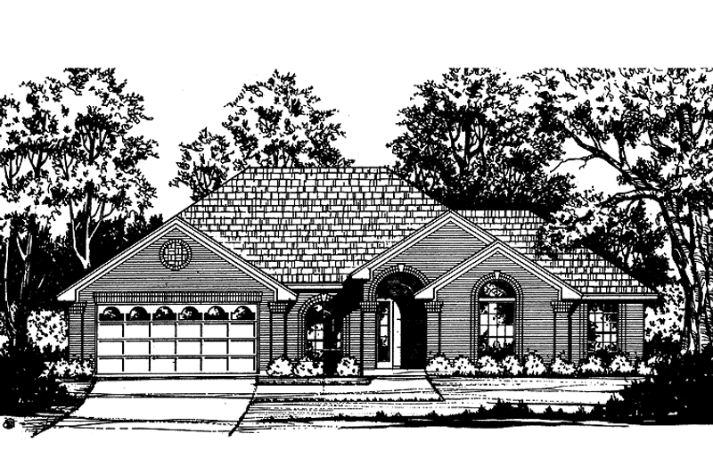 Home Plan - Exterior - Front Elevation 3 for Traditional House Plan #40-485 - 4 bed, 2 bath