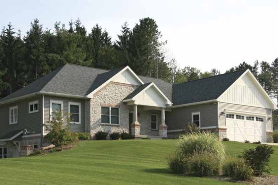 Exterior - Front Elevation 3 for Craftsman House Plan #928-159 - 2 bed, 2.5 bath
