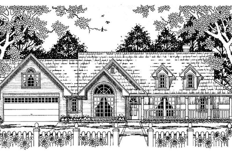 Dream House Plan - Country Exterior - Front Elevation Plan #42-557